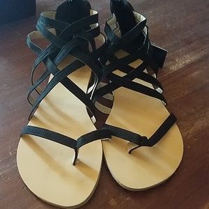 Black Strap Sandals